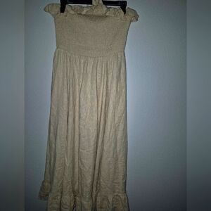 Free People Strapless Cream Dress